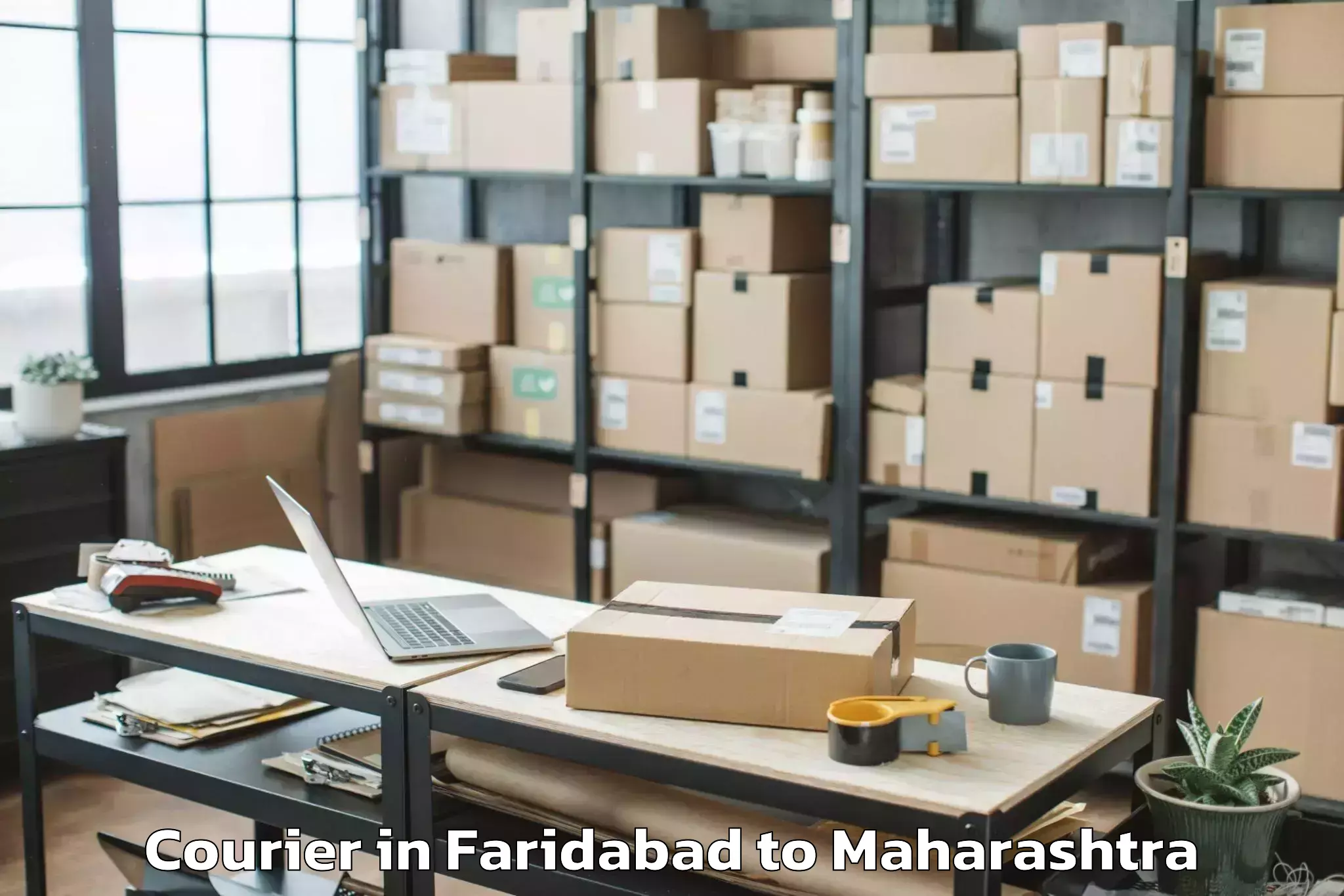 Top Faridabad to Ballarpur Courier Available